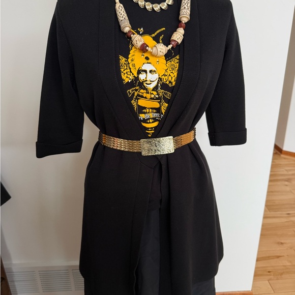 Eileen Fisher cotton silk open cardigan mid sleeves - Picture 6 of 8